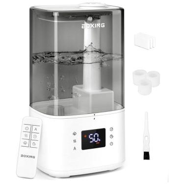 Imagem de Umidificador BOXING 6 Litros com Vapor Quente e Frio, Controle Remoto, Modo Automático...
