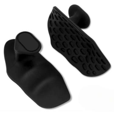 Imagem de Luva de Academia Sem Dedos, Protetor Palmar de Silicone, Antiderrapante, Para Musculação e Cross Training, 1 Par, Preto
