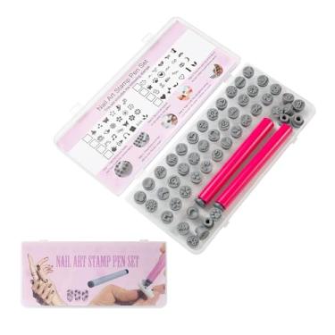 Imagem de Carimbos Para Unhas,Kit Com 48 Peças De Carimbo De Unhas | Ferramenta De Manicure Carimbo Para Salão Decoração Casa Pintura Feminino Infantil