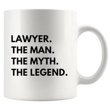 Imagem de Caneca de advogado The Man Myth Law Students Judge Gifts Ceramic Mug Law School Graduation Gift 325 ml Xícara de café