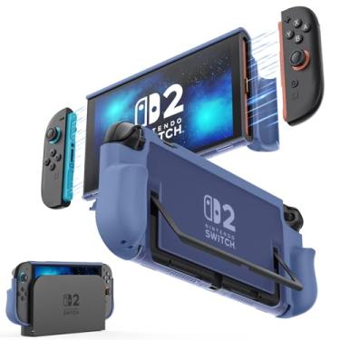 Imagem de MoKo Dockable Cover for Nintendo Switch 2 (2025), Protective Case for Switch 2 with Quick-Release Joy-Con Design, TPU Frame & PC Back, Shockproof and Scratchproof, Blue