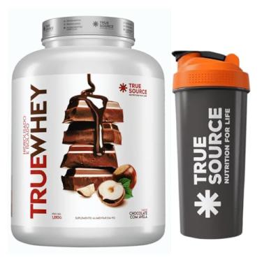 Imagem de Combo True Source Whey Protein Hidrolisado e Isolado c/colágeno Verisol + Coqueteleira Oficial (1810g, CHOCOLATE COM AVELA)
