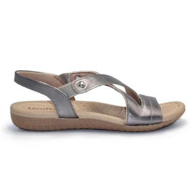 Imagem de Sandália Usaflex Feminina Confort Ergonômica R1804, 34, Grafite