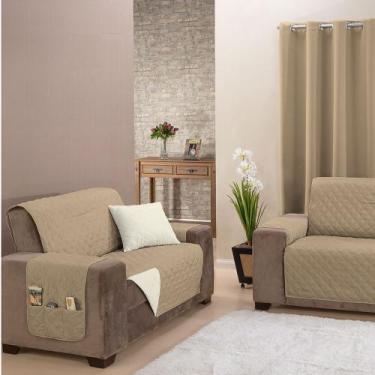 Imagem de Kit 2 Pçs Capa Protetora de Sofá Padrão 2 e 3 Lugares Manu Matelado Du