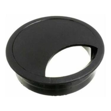 Imagem de Acabamento Passa Fio Mesa Computador Preto 46mm Kit 04 Pçs - comercial