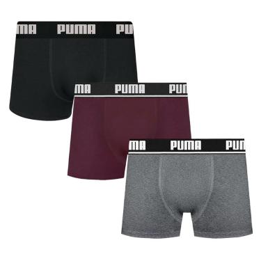 Imagem de Kit 3 Cuecas Boxer Puma Cotton Masculina