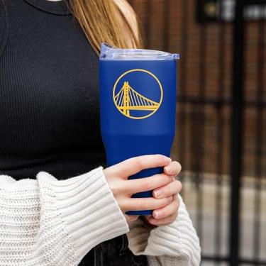 Imagem de FANMATS Copo de aço inoxidável NBA Golden State Warriors 850.5 g – Acabamento em pó durável – Cabe na maioria dos porta-copos, oficialmente licenciado pela NBA Cup – Mantém bebidas quentes e frias