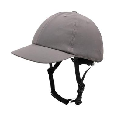 Imagem de Zxpjkyu Capacete de Bicicleta, Chapéu, Viseira de Sol, Boné de Beisebol para Caminhadas, Verão, Cinza, L