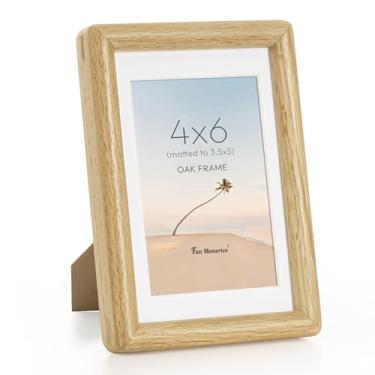 Imagem de Porta-retrato de 10 x 15 cm com vidro temperado HD, moldura de madeira de carvalho originária dos EUA fosca de 9 x 12 cm, molduras de madeira de 10 x 15 cm, molduras de madeira de 10 x 15 cm, moldura