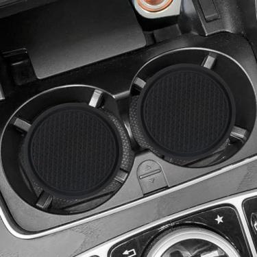 Imagem de Pacote com 2 suportes de copo de carro antiderrapantes porta-copos de proteção para porta-copos e organização interna