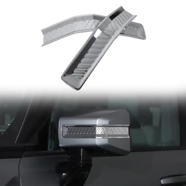 Imagem de Fita decorativa de espelhos externos compatível com 2024 2025+ Hummer EV SUV/Pickup Truck Strip ABS protetor de espelho retrovisor acessórios estilo off-road decalque de carroceria de carro (99% RGB