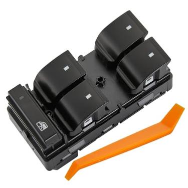 Imagem de ZAPOSTS Interruptor de janela elétrico serve para Chevrolet Silverado 1500/2500HD/3500HD 2007-2013, para GMC GMC Sierra 1500/2500HD/3500HD 2007-2013. Substitui 20945129. Interruptor mestre vidrios da