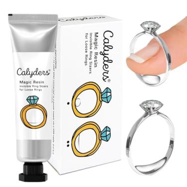 Imagem de Calyders Tamanho de anel de 4ª geração – Ajustador de anel invisível de resina mágica para anéis soltos, aplicação fácil de tubo atualizado e à prova d'água