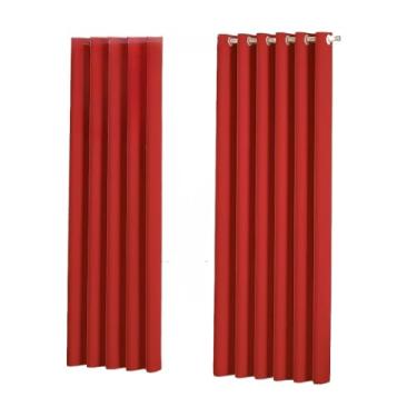 Imagem de Cortina Para Sala Ou Quarto 3,00x2,50 metros(vermelho)