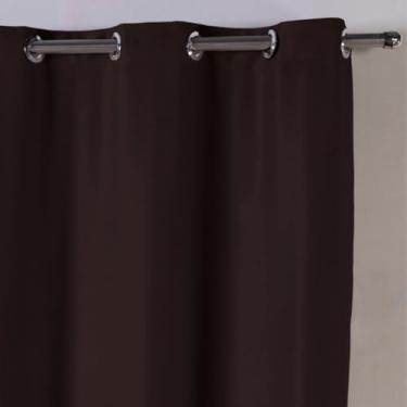 Imagem de Cortina Blackout Tecido 3,00m x 2,80m- Corta Luz Contra Calor Bloqueia 100%(MARROM,300 X 280)