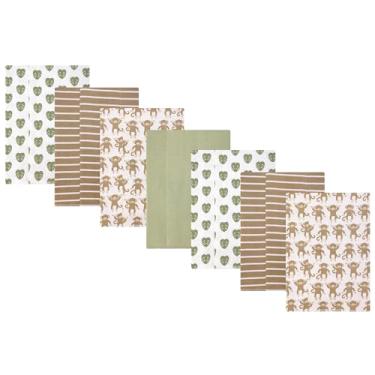 Imagem de Hudson Baby Pacote com 7 panos de flanela de algodão para meninos, macaco, tamanho único