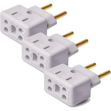 Imagem de Genérico Kit com 3 Adaptadores Tomada Bob Esponja Benjamin, Plugue Biv