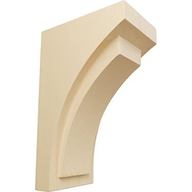 Imagem de Ekena Millwork Corbel de madeira CORW02X03X06FEMA, 6,35 cm L x 8,95 cm P x 15,24 cm A, bordo