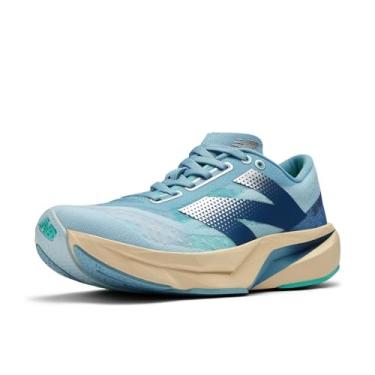 Imagem de New Balance Tênis de corrida feminino FuelCell Rebel V4, Azul pedreira/azul cromo/azul-garça, 8.5
