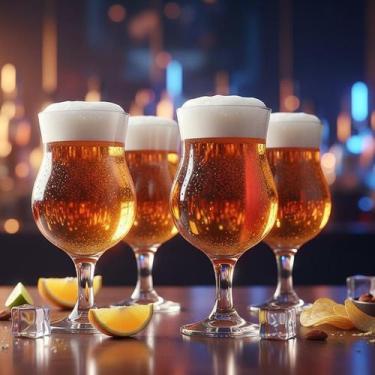 Imagem de Jogo de Taças de Vidro Panama Para Cerveja 400ml 4 Peças Ruvolo