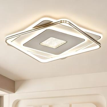 Imagem de Luminária de Teto LED 72W 3 Cores (3000K Quente,4000K Neutro,6000K Frio) - Iluminação Natural sem Cintilação,Bivolt 127V/220V,Alumínio e Ferro, Instalação Fácil para Sala,Quarto e Cozinha (8-20m²)