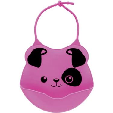 Imagem de Babador Em Silicone Com Pega-Migalhas Rosa