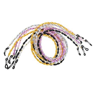 Imagem de Conjunto de suporte de corrente de óculos 6X - colar de óculos elegante com contas de acrílico coloridas - deslizante, perfeito para viagens e atividades ao ar livre