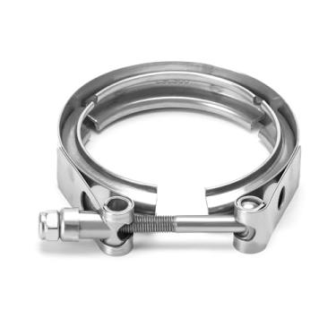 Imagem de NYTKL Braçadeira de banda V de 7 cm, braçadeira de escape de flange de liberação rápida de aço inoxidável 304 macho, banda V para caminhonete Turbo Downpipe Exchange Exhaust Systems, acessórios para