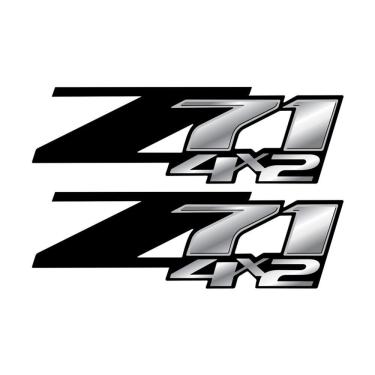 Imagem de Par De Adesivos Chevrolet Z71 S10 Lateral Preto