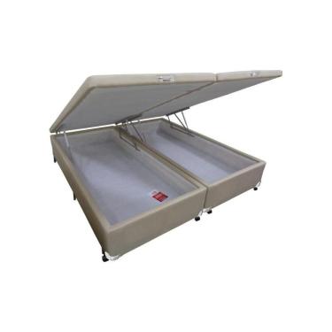 Imagem de Cama Box Baú Universal Queen Linho Clean (158x198x35) - Castor