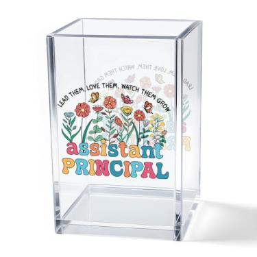 Imagem de Vgrti Lead Them Love Them Watch Grow acrílico cosmético porta-canetas, copo com suporte para caneta principal, presente de agradecimento de graduação para mulheres, homens, assistente diretor