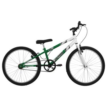 Imagem de Bicicleta de Passeio Ultra Bikes Esporte Bicolor Rebaixada Aro 24 Reforçada Freio V-Brake Sem Marcha Verde/Branco
