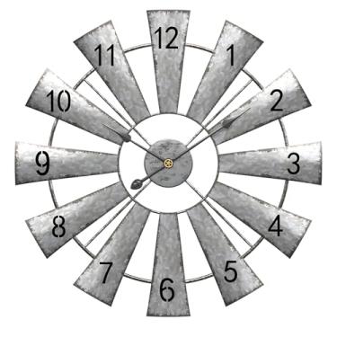 Imagem de Relógios de parede decorativos de 50,8 cm / 50,6 cm grande, relógio artístico de ferro para sala de estar, relógio de parede moderno silencioso para casa de fazenda, relógios de metal criativos