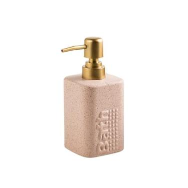 Imagem de Dispensador de sabão Dispensador de sabonete cerâmica 360ml com bomba para banheiro, líquido e xampu(Pink)