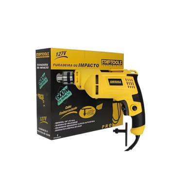 Imagem de Furadeira de Impacto, 127V, Amarela, Ferramenta Elétrica para Perfuração