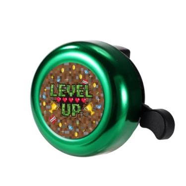 Imagem de Campainha Bicicleta, Durável e Qualidade com Som Alto e Nítido Campainha de Bicicleta com Tema Pixelado Acessório Divertido Ideal para Crianças Meninos