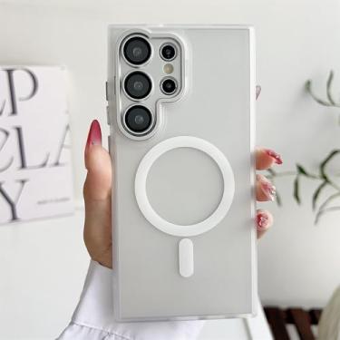 Imagem de Capa protetora fosca transparente, adequada para Samsung S25 Edge S24 S23 S22 Plus Ultra FE A56 A36 A26, branca, para S24 Ultra