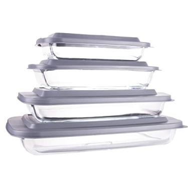 Imagem de Conjunto Travessa Assadeira Vidro Life Refeição Alimento