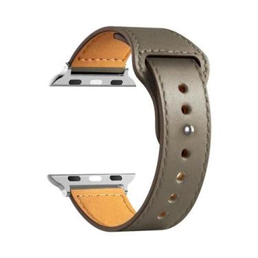 Imagem de Pulseira De Couro Unissex Para Apple Watch Series 8 9 3 4 5 6 SE 7 Ult