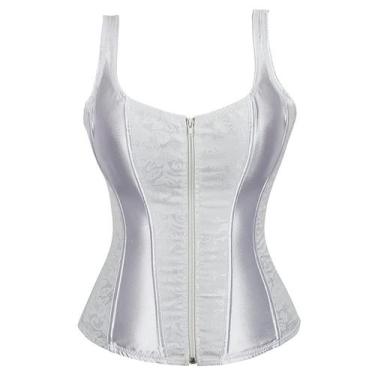 Imagem de Espartilho Corpete Corset Overbust Com Alça Zíper Frontal - Modas Fagu