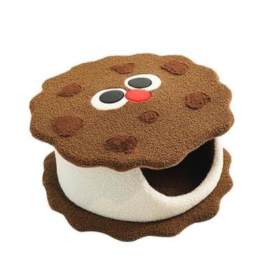 Imagem de Fenteer Cama para gatos Cookie, esconderijo para gatos, casa para gatos, caverna para gatinhos, cama para gatinhos, chihuahua, poodle