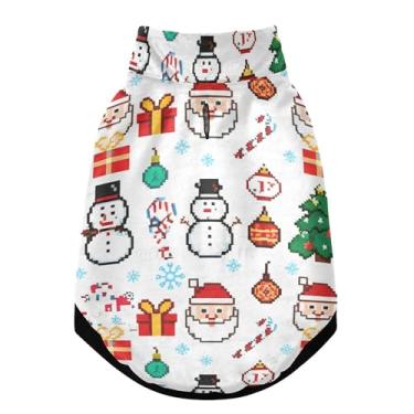 Imagem de SEHANY Casaco de Natal para cães pequenos, super quente, à prova de vento, jaqueta de inverno, macia, aconchegante para animais de estimação, moletom para clima frio na neve com trela, casaco para