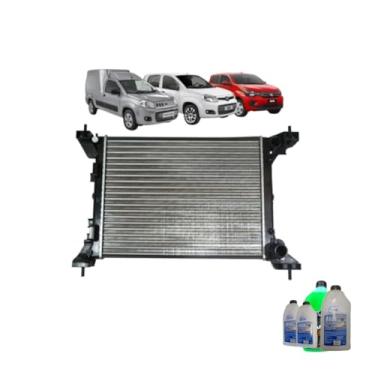 Imagem de Kit Radiador Novo Uno Palio Evo 10> Mobi 16> com Aditivo e Água Desmineralizada