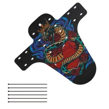 Imagem de Para-lama de bicicleta MTB Mountain Road Bicycle, acessório para ciclismo, peça única (1 unidade).(Snake King)