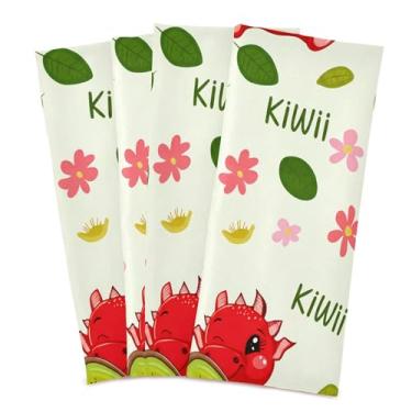 Imagem de xigua Conjunto de 6 toalhas de prato de cozinha da Red Dragons fofas, macias e altamente absorventes de secagem rápida para limpeza de pratos e limpeza manual, 71 x 45 cm