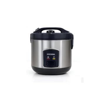 Imagem de Panela de Arroz Elétrica 1 Litro, 400W, 127V, Preta, Antiaderente, com Copo Medidor e Grade para Vapor, 20.5x20.5x23.5cm