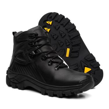 Imagem de Bota Masculina Adventure Coturno Tenis Couro Conforto Dia a Dia California-Masculino