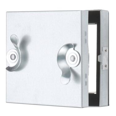 Imagem de PATIKIL Painel de acesso de aço galvanizado, porta de acesso de duto HVAC isolada de 15 x 15 cm com 2 fechaduras, porta articulada e junta de borracha para encanamento capa de cabo de caixa elétrica