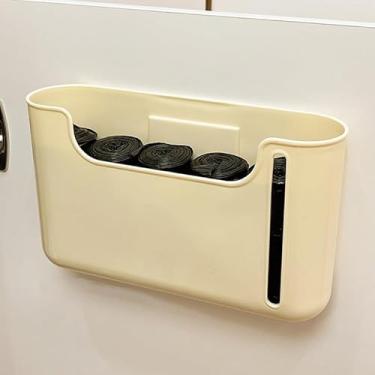 Imagem de Organizador de armazenamento suspenso para sacos de lixo e compras, caixa de armazenamento criativa de cozinha doméstica (13,7 x 23,5 x 6 cm)