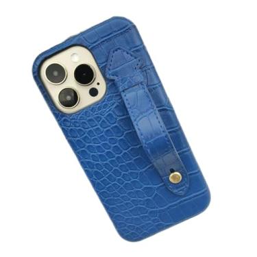 Imagem de IRTGFG Para iPhoe 15plus, alça de pulso adequada, capa de celular, suporte, capa de couro (para iPhoe 15plus/azul)